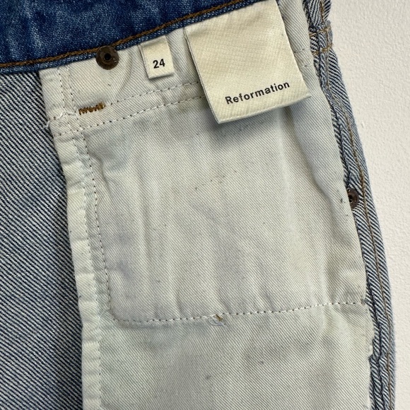 REFORMATION Jeans Roper Cropped Smart Ass Chesapeake Wash Size 24 - Picture 7 of 12